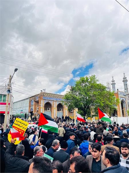 گزارش تصویری از حضور گسترده مدیران، اساتید، دانشجویان و کارکنان دانشگاه علوم پزشکی کرمانشاه در راهپیمایی پر شکوه روز  قدس
