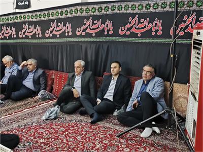 حضور تیم مدیریتی بیمارستان طالقانی کرمانشاه در مراسم گرامیداشت رهبرشهید  در مسجد ولیعصر«عج»
